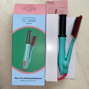 Drew Barrymore Flower Beauty Wet or Dry Rotating Styling Iron
